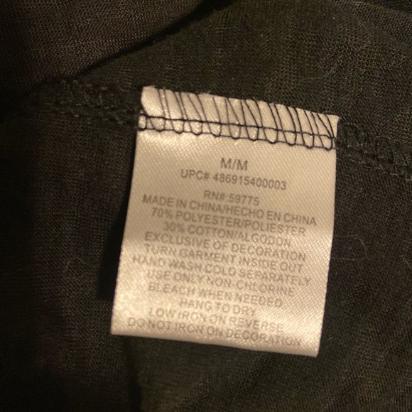 Rampage Top women's M medium wet seal Black burnout tee Studs Casual Evening - Picture 7 of 8